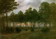 Caspar David Friedrich evening oil painting reproduction